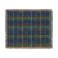 Plaid Woven Blanket - Cozy Blue Tartan Throw for Home Decor, Winter Gift, Sofa Accent - Christmas, Holiday, Housewarming Present, Bedding