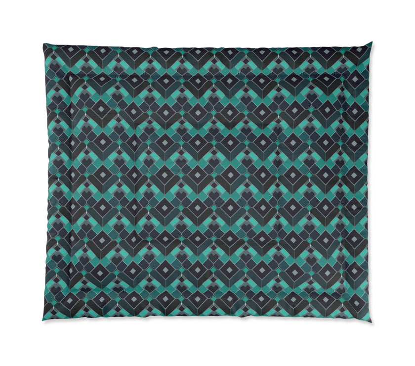 Geometric Pattern Comforter - Cozy Bedding for Home Decor, Modern Bedroom, Gift for New Homeowners, Stylish Room Makeover, Perfect for Bed