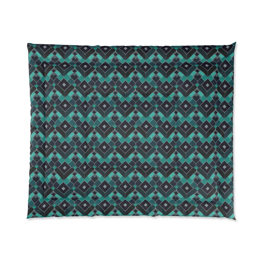 Geometric Pattern Comforter - Cozy Bedding for Home Decor, Modern Bedroom, Gift for New Homeowners, Stylish Room Makeover, Perfect for Bed