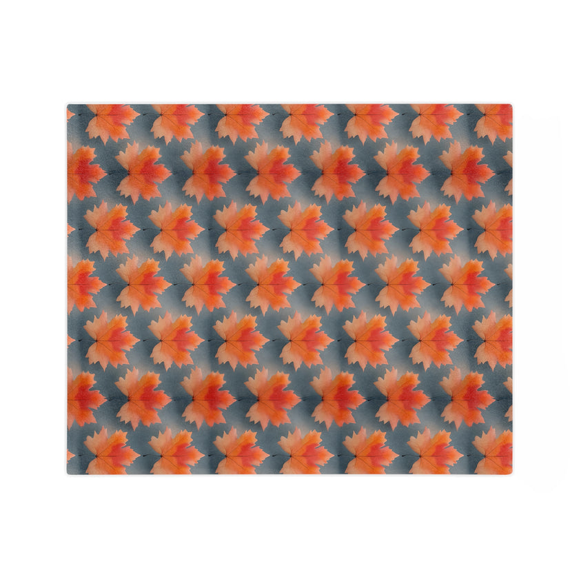 Maple Leaf Velveteen Microfiber Blanket