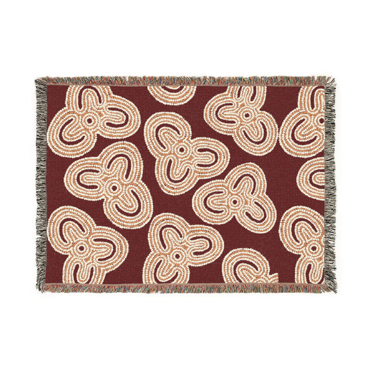 Woven Blanket - Indigenous Print, Native American Inspired Home Decor, Tribal Throw Blanket, Boho Chic Bedding, Southwestern Cozy Couch