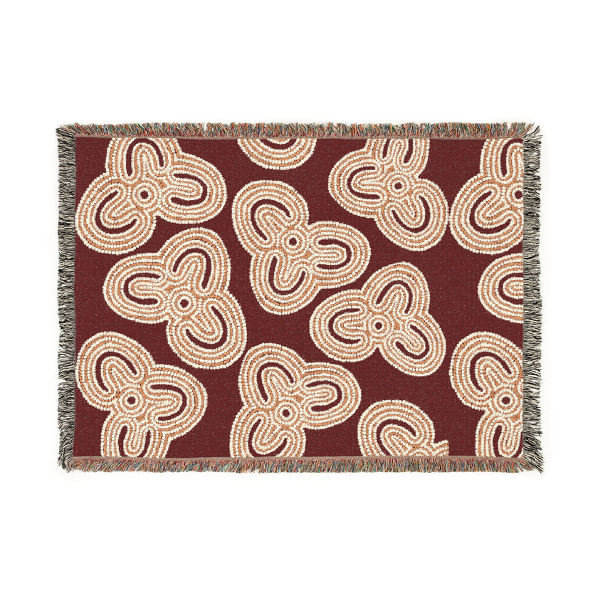 Woven Blanket - Indigenous Print, Native American Inspired Home Decor, Tribal Throw Blanket, Boho Chic Bedding, Southwestern Cozy Couch