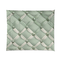 Elegant Green Comforter with Button Design, Cozy Bedding, Soft Home Decor, Modern Bedroom Accents, Perfect Gift for Any Occasion