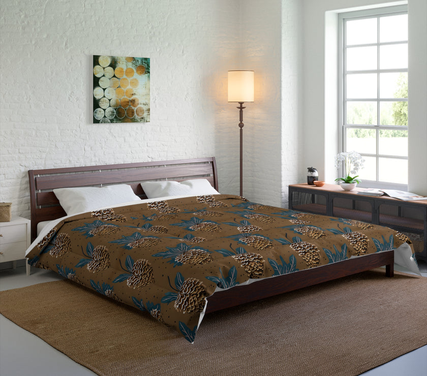 Tropical Pineapple Comforter - Cozy Floral Bedding, Perfect for Summer Decor, Pineapple Lover Gift, Bedroom Makeover