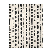 Black and White Dotted Velveteen Microfiber Blanket (Two-sided print)