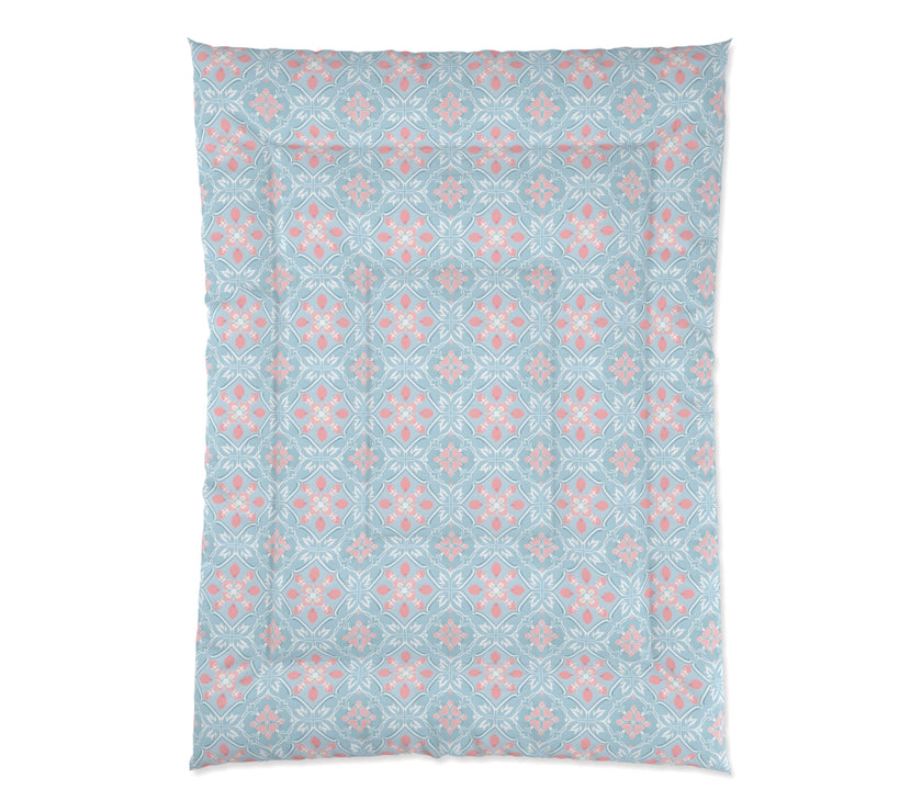Floral Pattern Comforter | Cozy Bedroom Decor, Lightweight Bedding, Boho Chic Style, Spring Refresh, Housewarming Gift