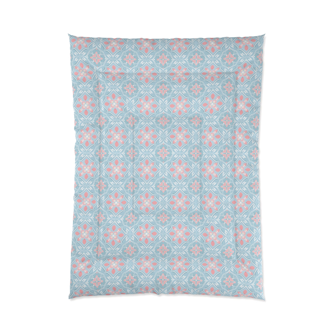 Floral Pattern Comforter | Cozy Bedroom Decor, Lightweight Bedding, Boho Chic Style, Spring Refresh, Housewarming Gift