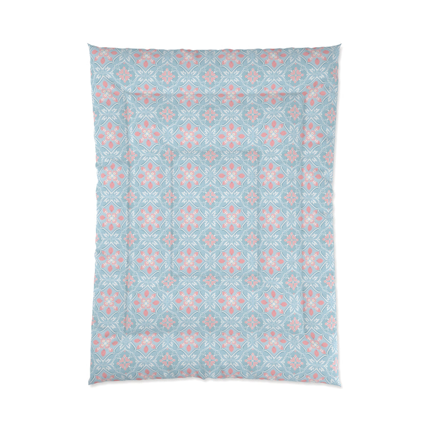 Floral Pattern Comforter | Cozy Bedroom Decor, Lightweight Bedding, Boho Chic Style, Spring Refresh, Housewarming Gift