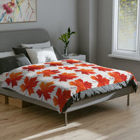 Maple Leaf  Velveteen Microfiber Blanket