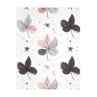 Pink Floral, Pink Flowers Velveteen Microfiber Blanket (Two-sided print)