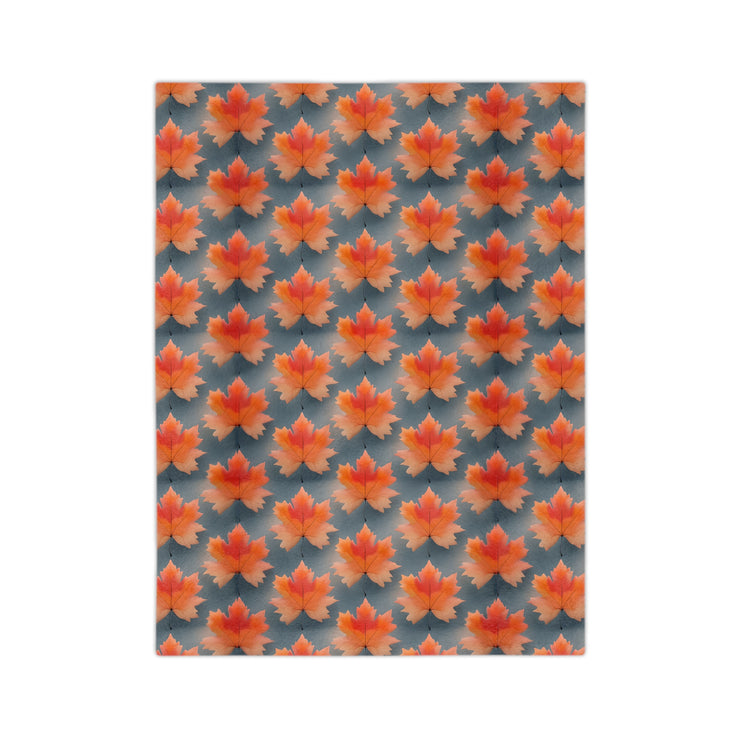 Maple Leaf Velveteen Microfiber Blanket