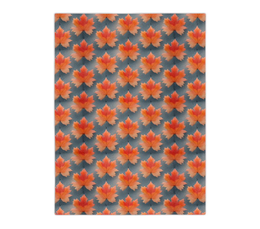 Maple Leaf Velveteen Microfiber Blanket