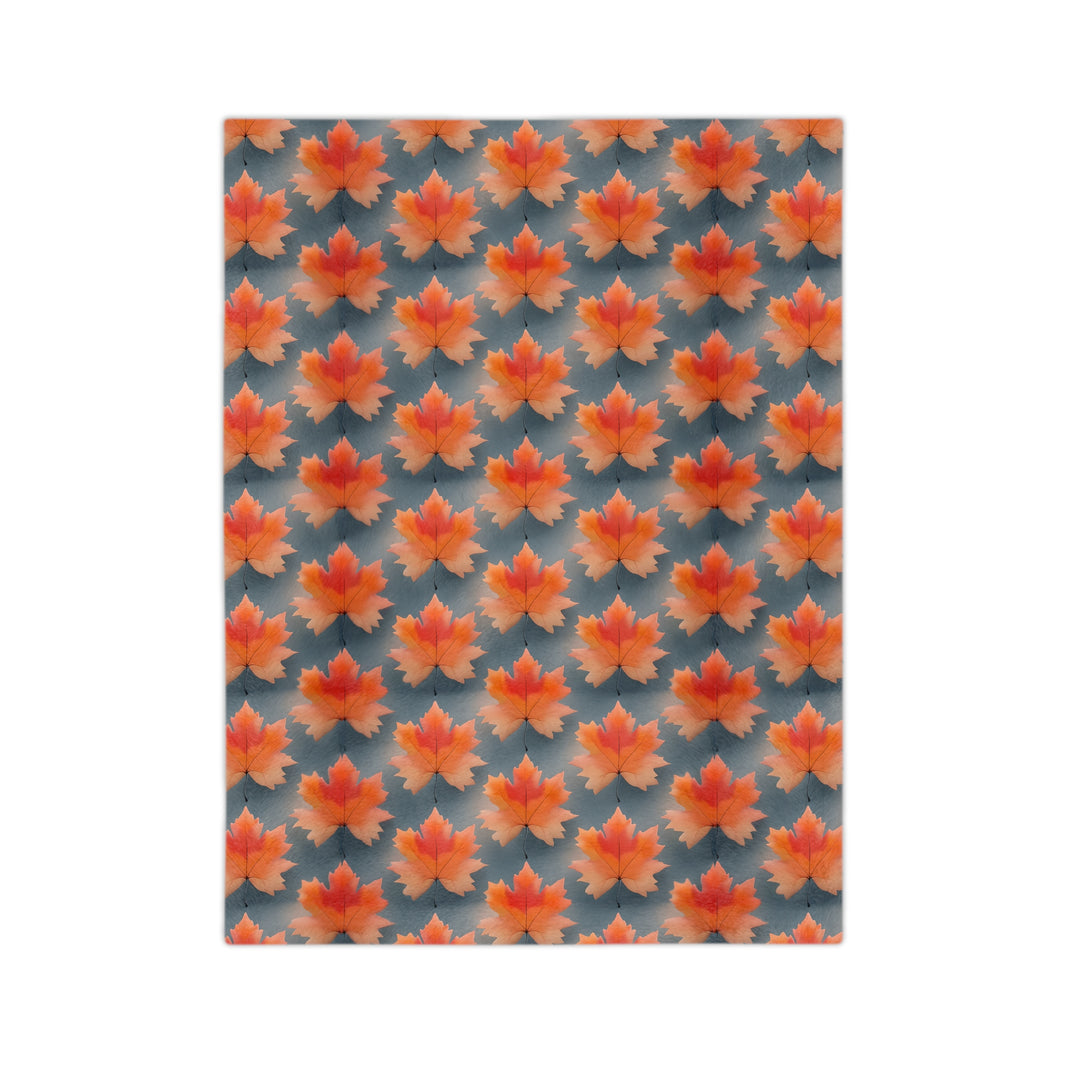 Maple Leaf Velveteen Microfiber Blanket