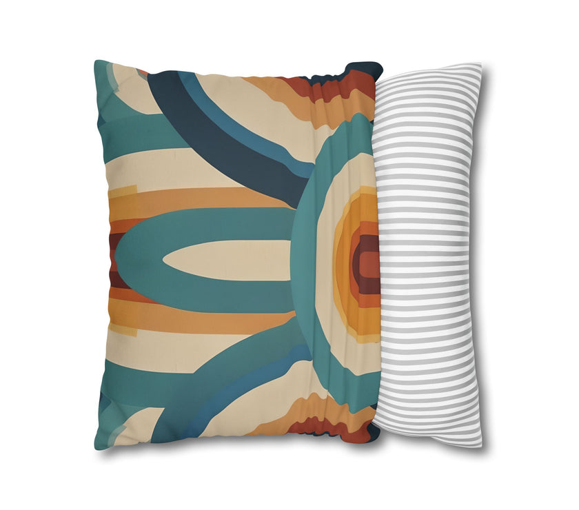 Retro Faux Suede Square Pillowcase