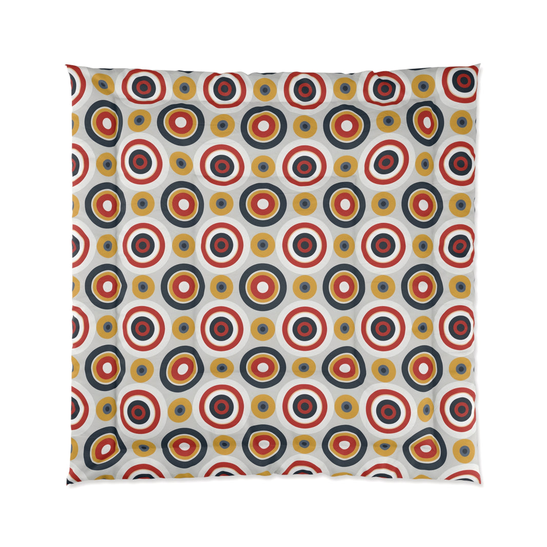 Colorful Circles Comforter - Fun Bedding, Modern Home Decor, Bedroom Makeover, Perfect Gift for Kids & Teens, Cozy Blanket