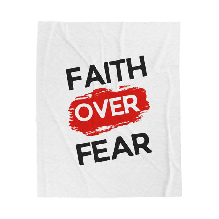 Faith Over Fear Plush Blanket