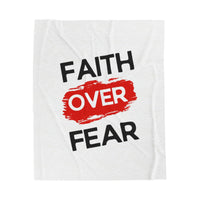 Faith Over Fear Plush Blanket