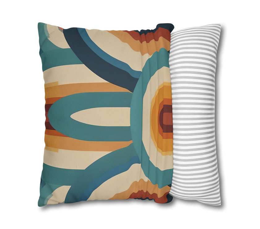 Retro Faux Suede Square Pillowcase