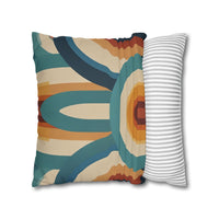 Retro Faux Suede Square Pillowcase