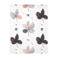 Pink Floral, Pink Flowers Velveteen Microfiber Blanket (Two-sided print)