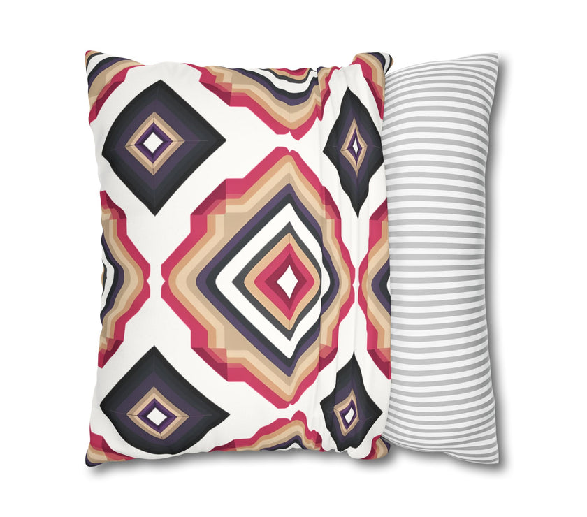 Colorful  Faux Suede Square Pillowcase