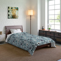 Floral Pattern Comforter - Cozy Bedroom Decor, Soft Floral Bedding, Home Accents, Gift for Her, Spring and Summer Home