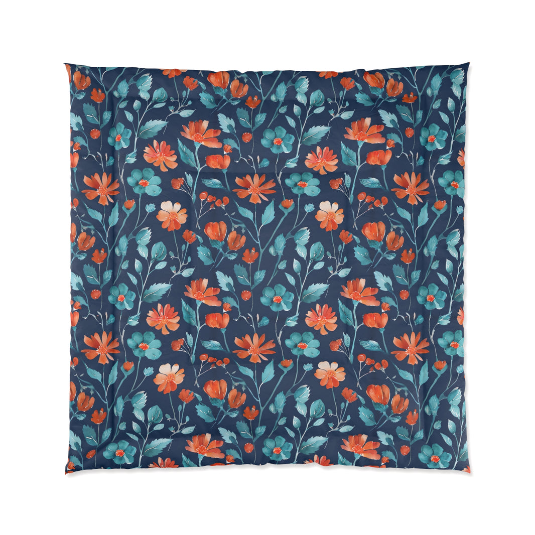 Floral Pattern Comforter, Cozy Home Decor, Bedroom Essentials, Bohemian Bedding, Nature-Inspired Gift