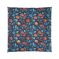 Floral Pattern Comforter, Cozy Home Decor, Bedroom Essentials, Bohemian Bedding, Nature-Inspired Gift