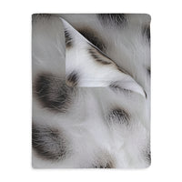 Black and White Animal Print Velveteen Microfiber Blanket (Two-sided print)