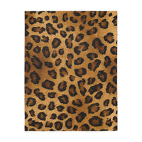 Leopard Print Velveteen Microfiber Blanket (Two-sided print)
