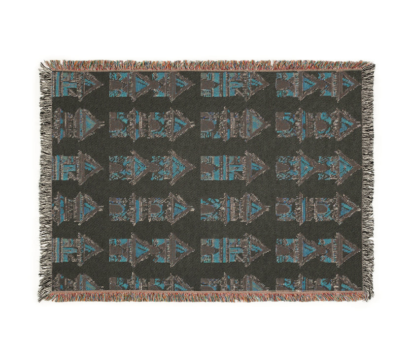 Cosmic Fern Woven Blanket - Cozy Throw for Starry Nights, Fern Decor, Celestial Home Accents, Perfect Gift for Nature Lovers, Unique