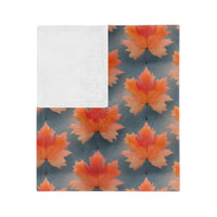 Maple Leaf Velveteen Microfiber Blanket