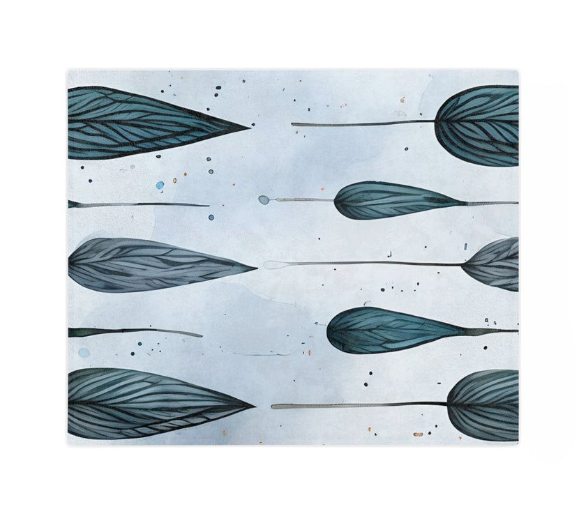Blue and  White Velveteen Microfiber Blanket