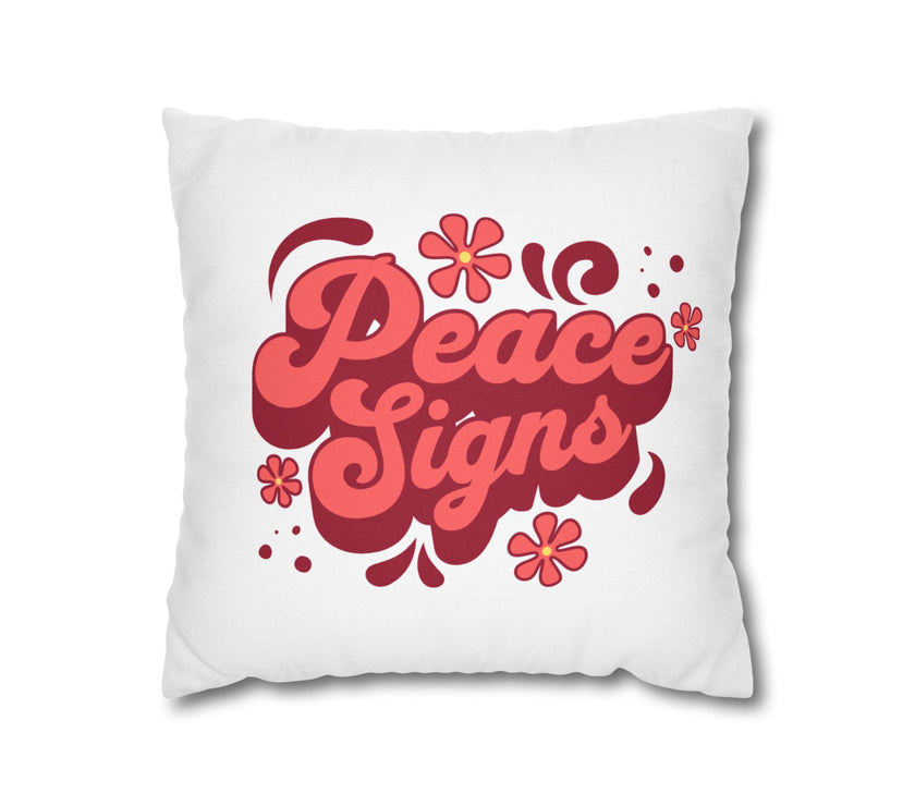 Peace Signs Square Pillowcase