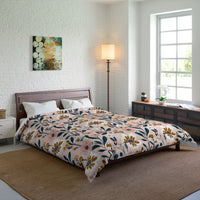 Floral Pattern Comforter, Cozy Bedding, Boho Home Decor, Gift for Her, Spring Bedroom Makeover, Warm Soft Blanket