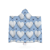 Cozy Heart Pattern Hooded Blanket for Snuggling, Love Theme Throw, Perfect Gift for Valentine's Day, Home Decor, Winter Wear