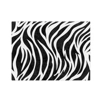 Black and White | Zebra Lines Velveteen Microfiber Blanket