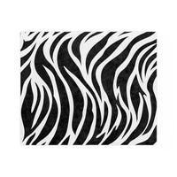 Black and White | Zebra Lines Velveteen Microfiber Blanket