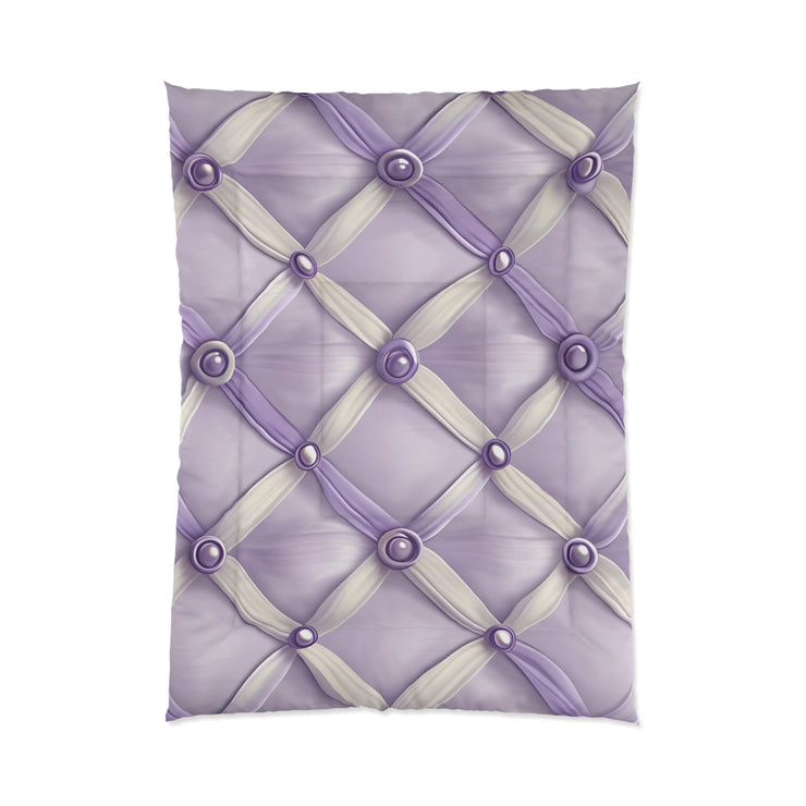 Elegant Lavender Comforter Set, Cozy Bedroom Decor, Stylish Bedding, Wedding Gift, Home Sweet Home, Light Purple Bedspread