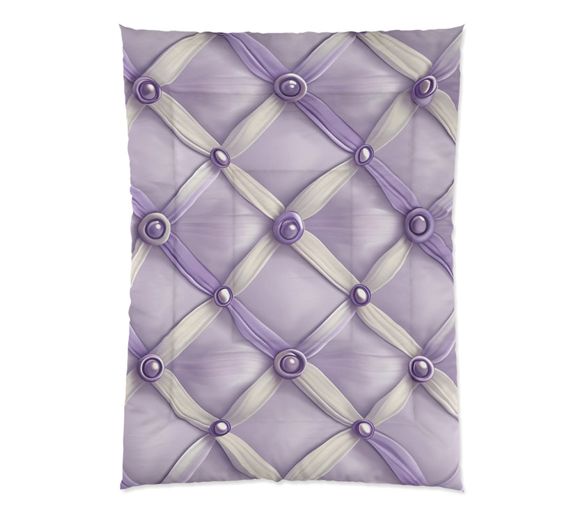 Elegant Lavender Comforter Set, Cozy Bedroom Decor, Stylish Bedding, Wedding Gift, Home Sweet Home, Light Purple Bedspread