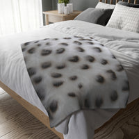 Black and White Animal Print Velveteen Microfiber Blanket (Two-sided print)