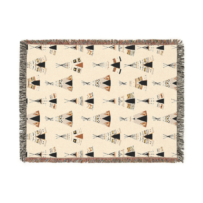 Indigenous Hut Woven Blanket