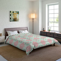 Pastel Floral Comforter - Cozy Bedding for Spring, Bedroom Decor, Gift for Mother's Day, Boho Style, Home Decor