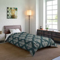 Tropical Leaf Comforter Set, Boho Bedding, Nature-Inspired Decor, Modern Bedroom Essentials, Gift for Nature Lovers, Tropical Vibe Home