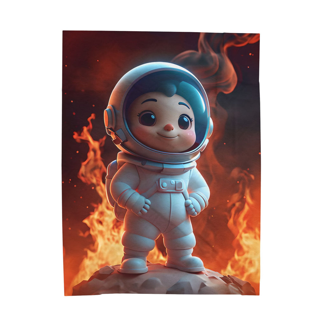 Kids Spaceman Blanket, Cartoon Character Plush Throw, Children's Outer Space Bedding, Galaxy Theme Bedroom Decor, Gift for Boys and Girls,