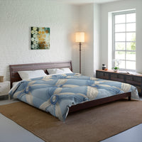 Elegant Blue Satin Comforter, Luxurious Bedding Set, Cozy Home Decor, Stylish Bedroom Essential, Great for Weddings and Anniversaries