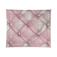 Chic Pink Textured Comforter, Cozy Bedroom Oasis Blanket, Elegant Home Decor, Ideal for Home Makeover, Luxurious Bedspread