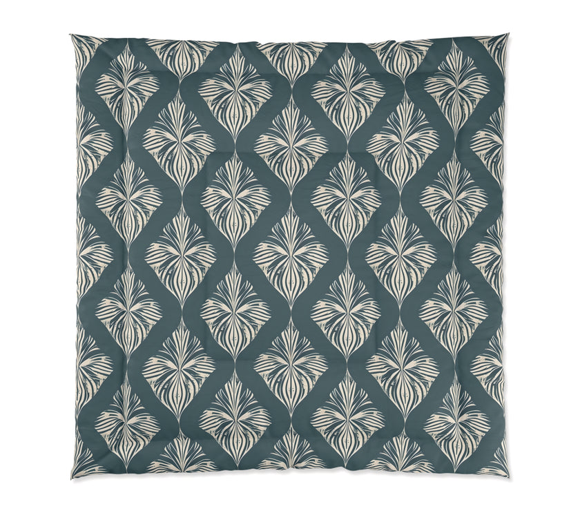 Tropical Leaf Comforter Set, Boho Bedding, Nature-Inspired Decor, Modern Bedroom Essentials, Gift for Nature Lovers, Tropical Vibe Home