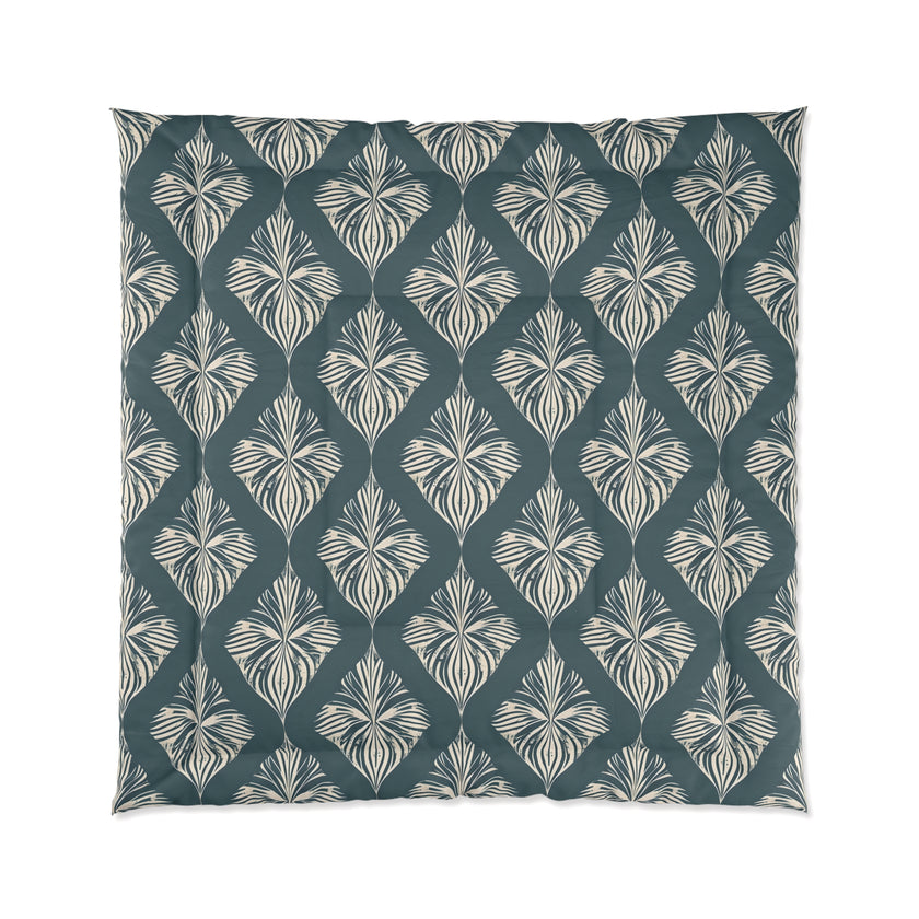 Tropical Leaf Comforter Set, Boho Bedding, Nature-Inspired Decor, Modern Bedroom Essentials, Gift for Nature Lovers, Tropical Vibe Home