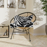 Black and White | Zebra Lines Velveteen Microfiber Blanket